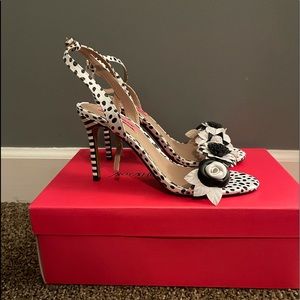 Betsey Johnson Fluer Dalmation Ankle Strap Sandals